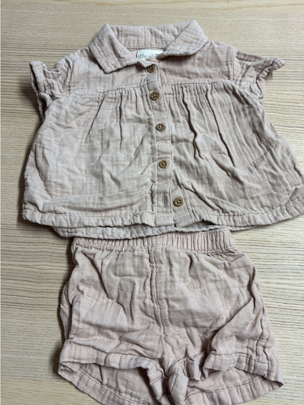 Pale pink linen set